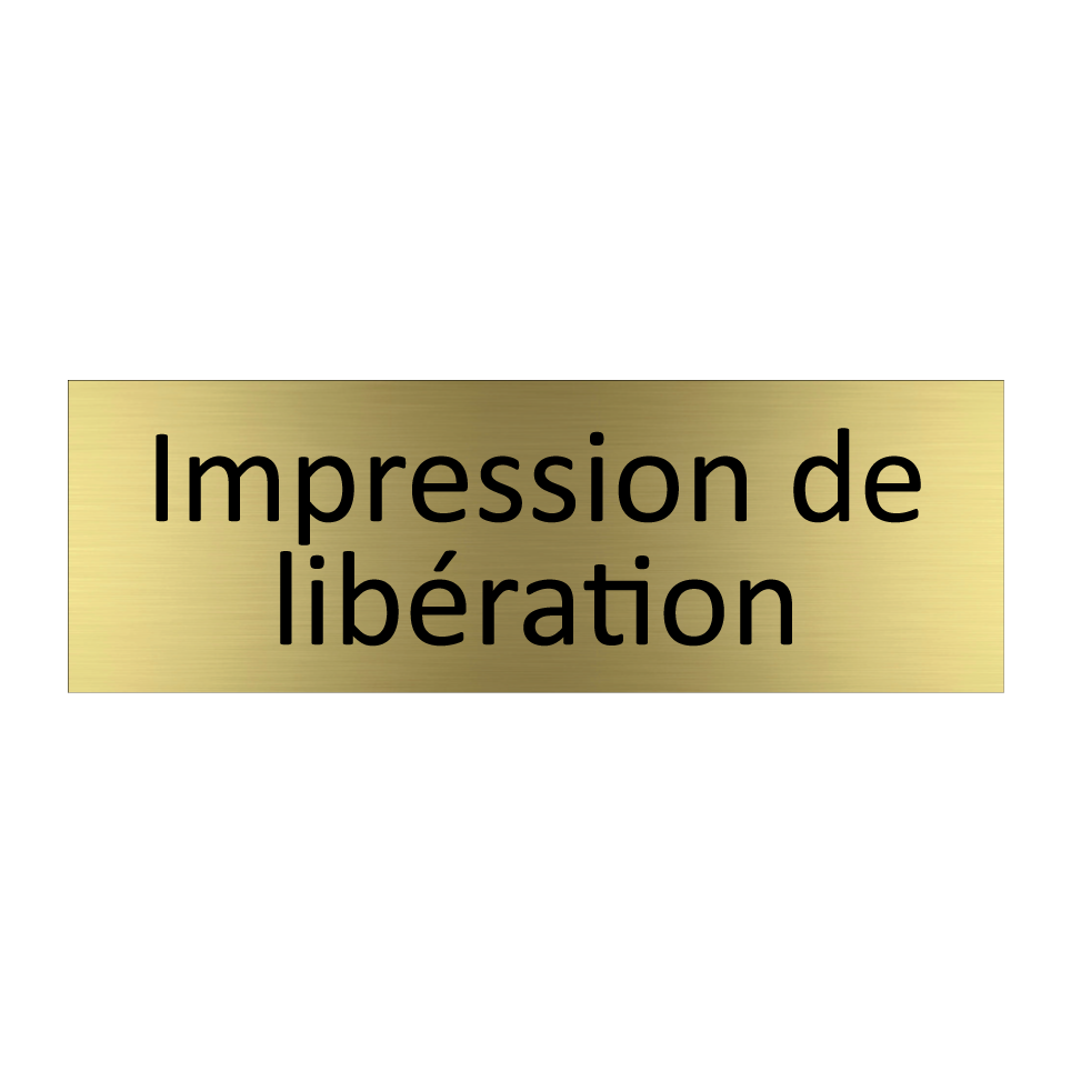 Impression de libération
