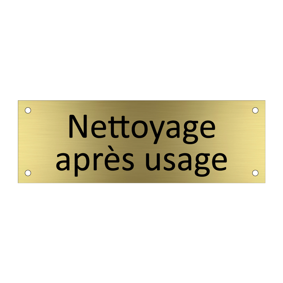 Nettoyage après usage