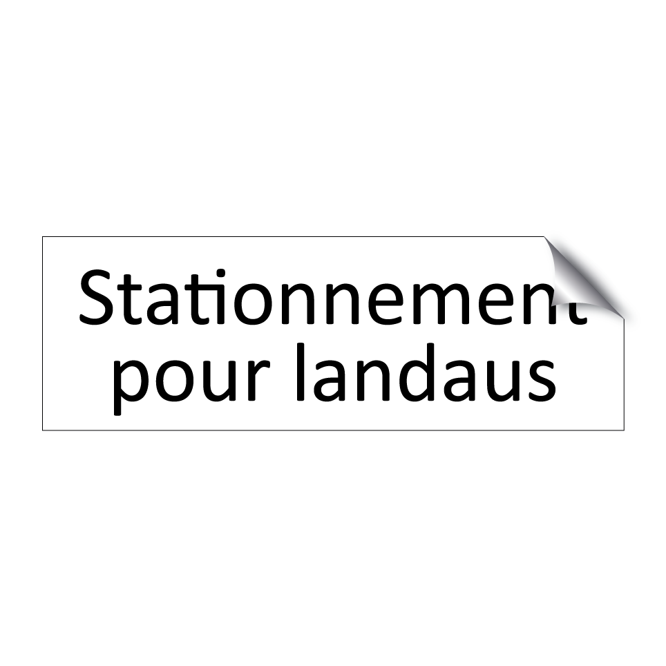 Stationnement pour landaus