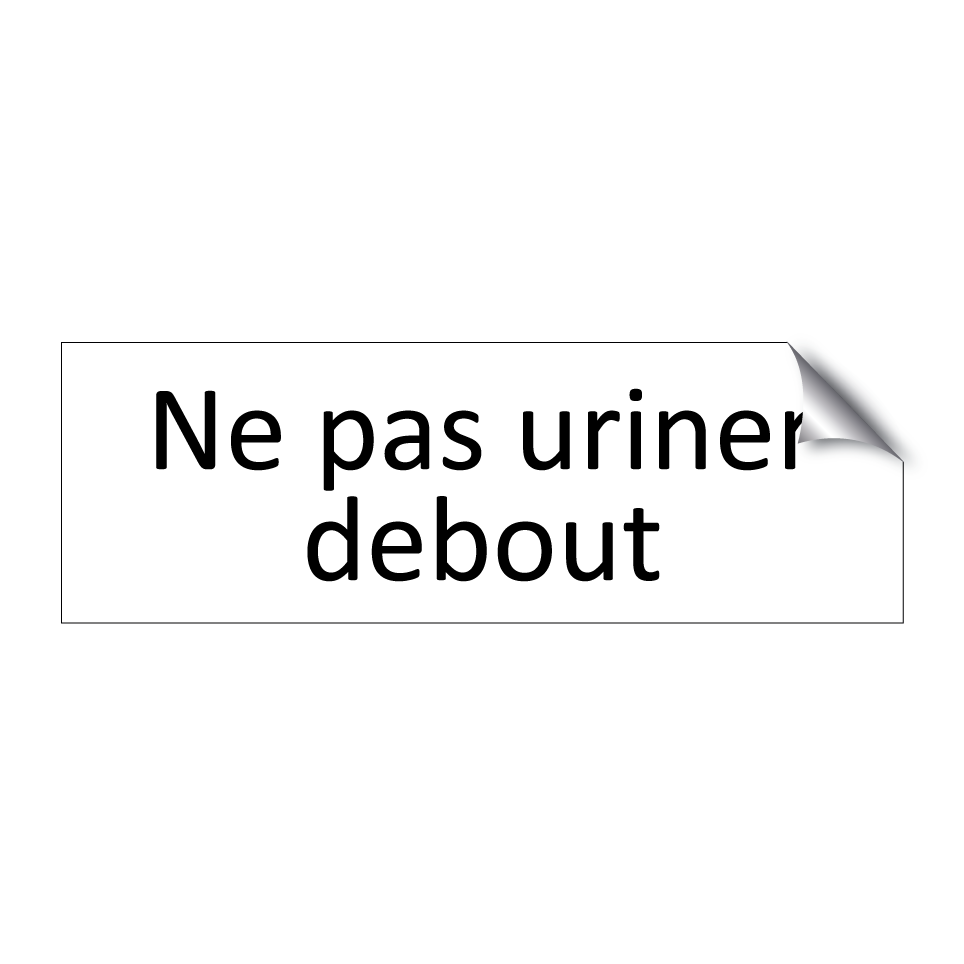 Ne pas uriner debout