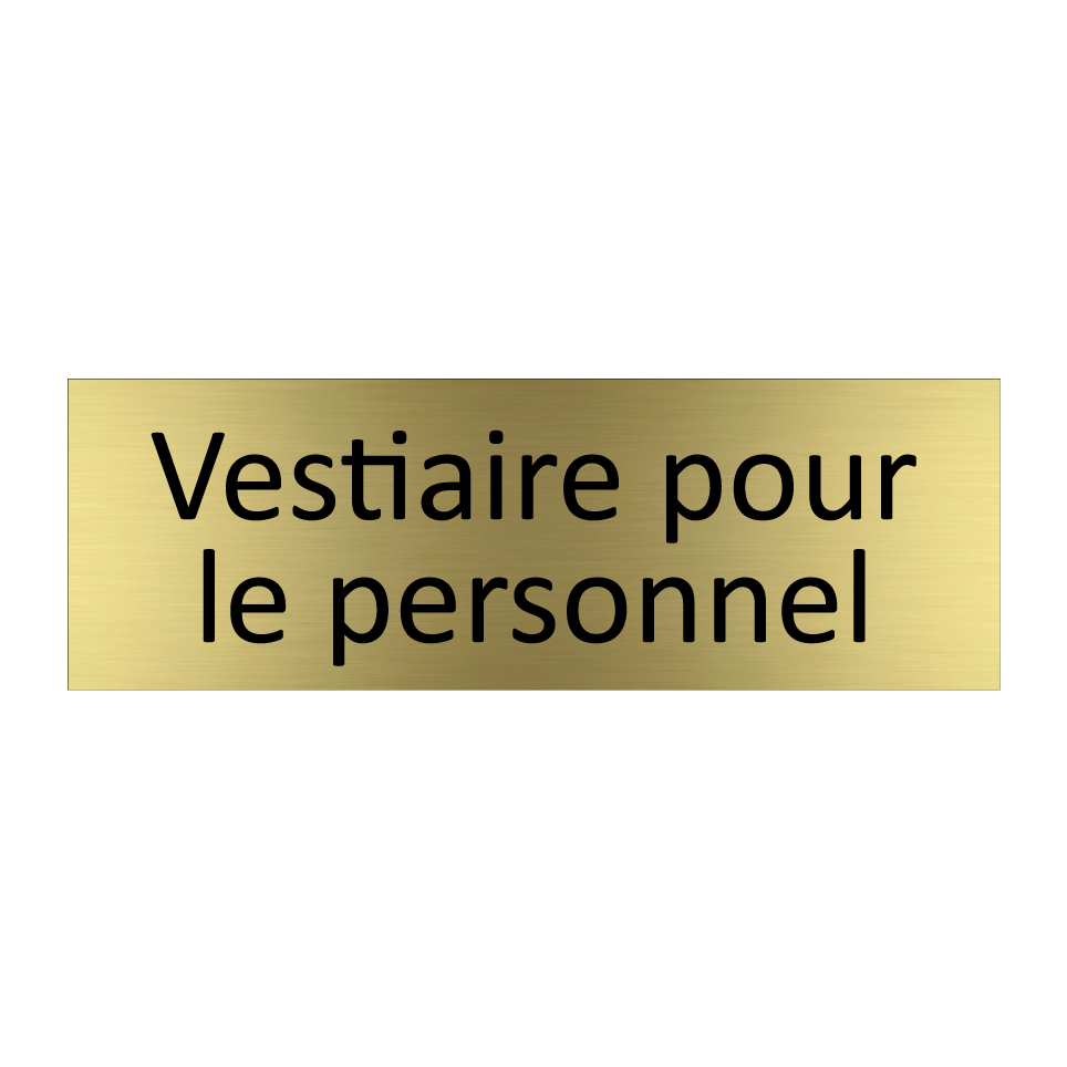 Vestiaire pour le personnel