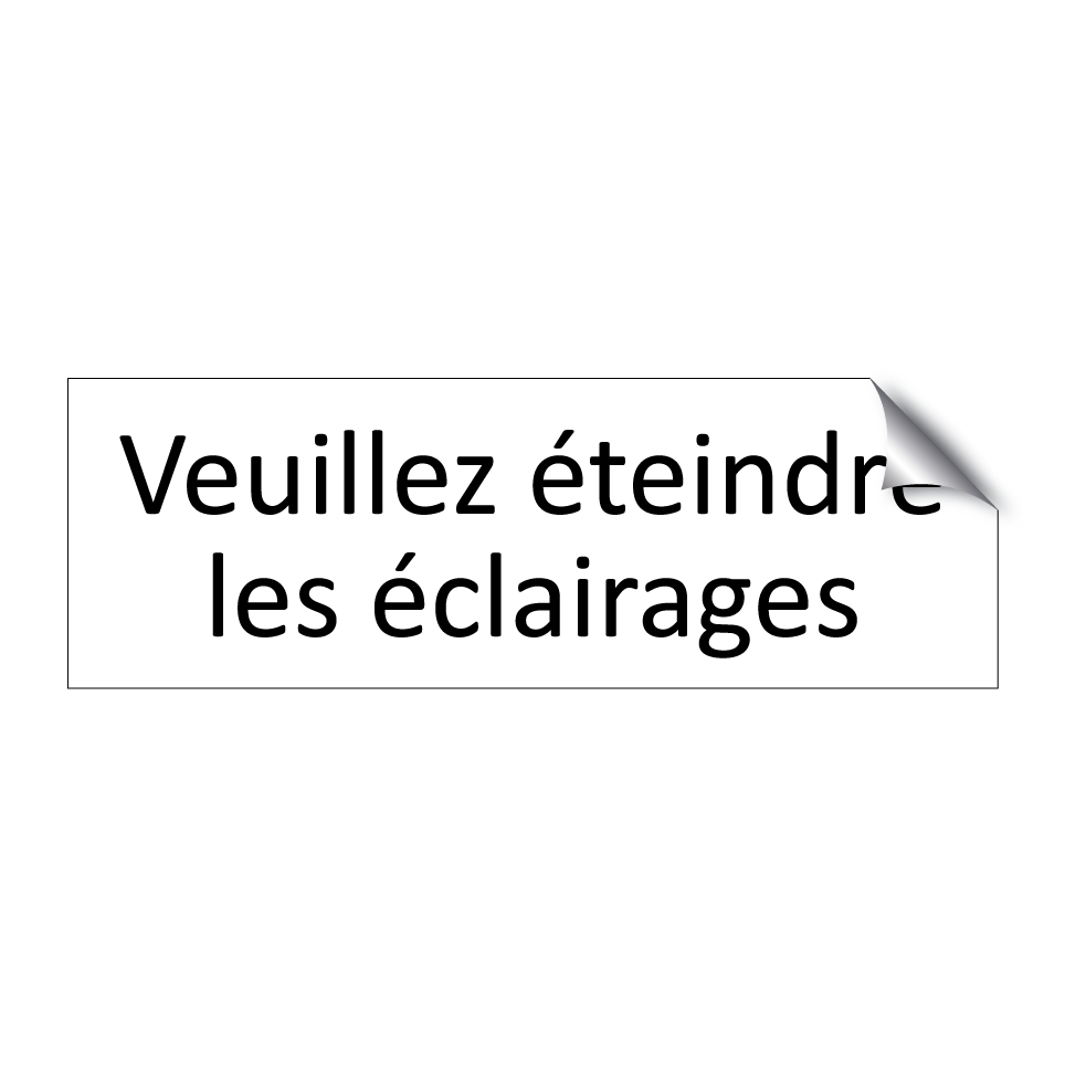 Veuillez éteindre les éclairages