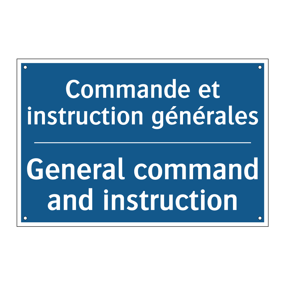 Commande et instruction générales /.../ - General command and instruction /.../