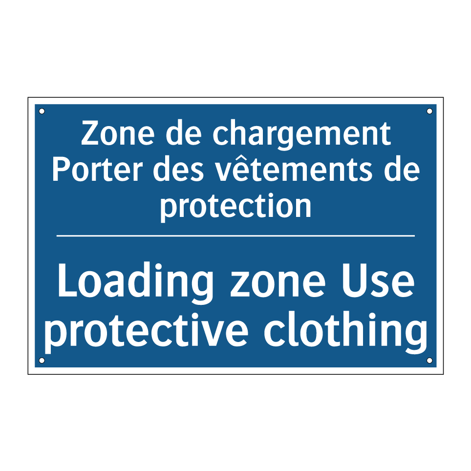 Zone de chargement Porter des  /.../ - Loading zone Use protective clothing /.../