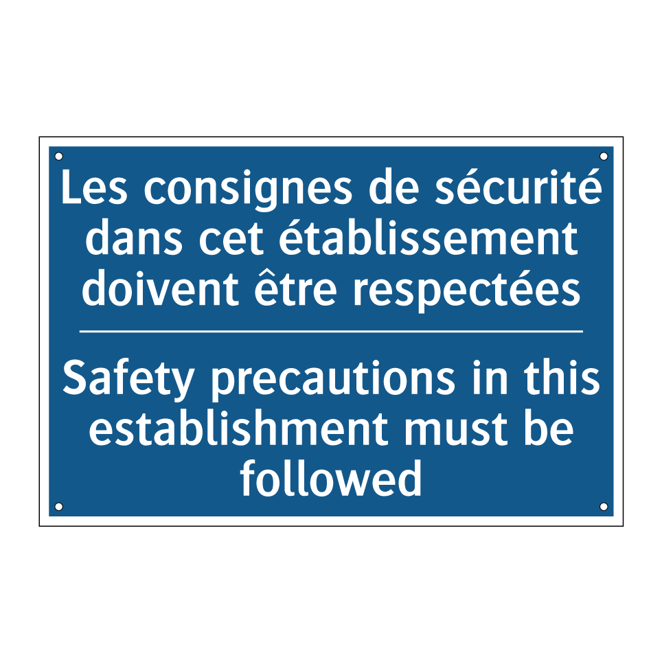 Les consignes de sécurité dans  /.../ - Safety precautions in this establishment  /.../