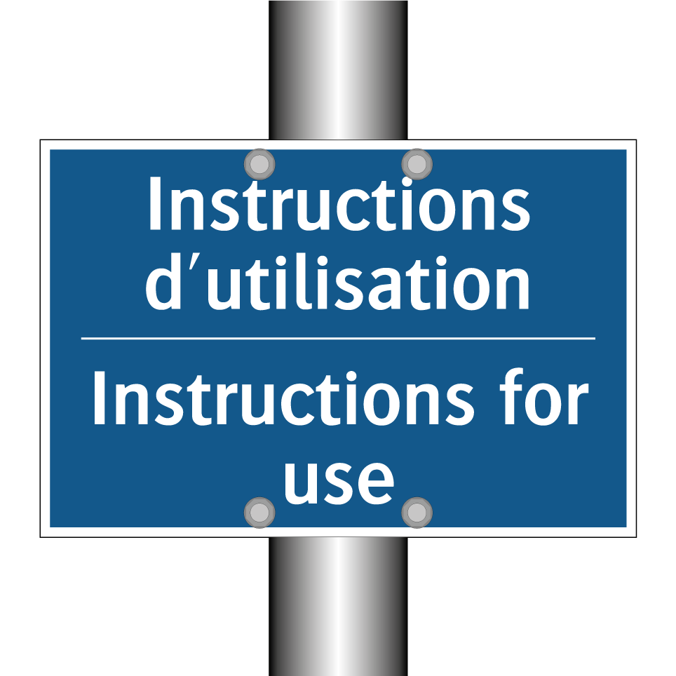 Instructions d'utilisation - Instructions for use
