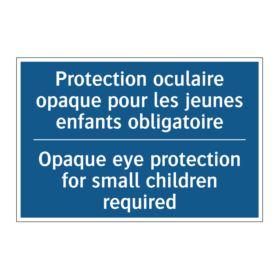 Protection oculaire opaque pour  /.../ - Opaque eye protection for small  /.../