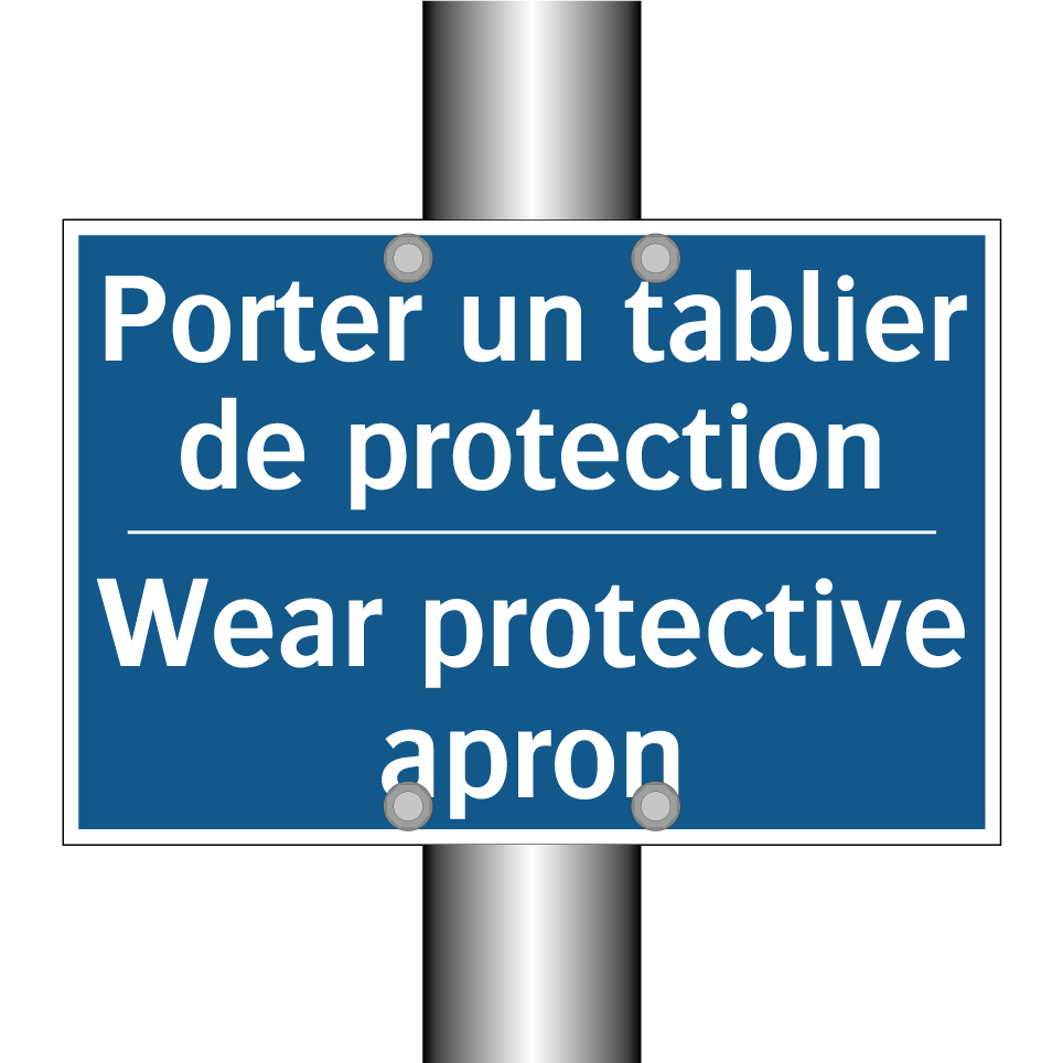 Porter un tablier de protection /.../ - Wear protective apron