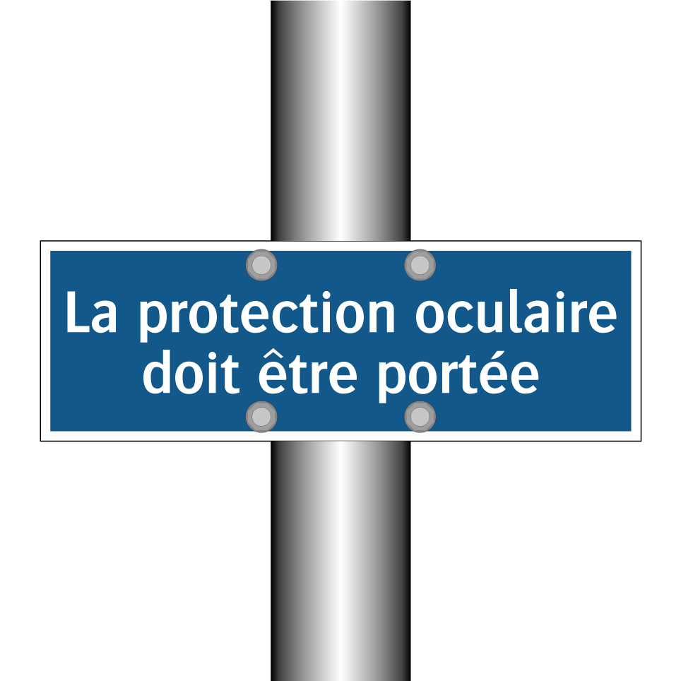 La protection oculaire doit être portée