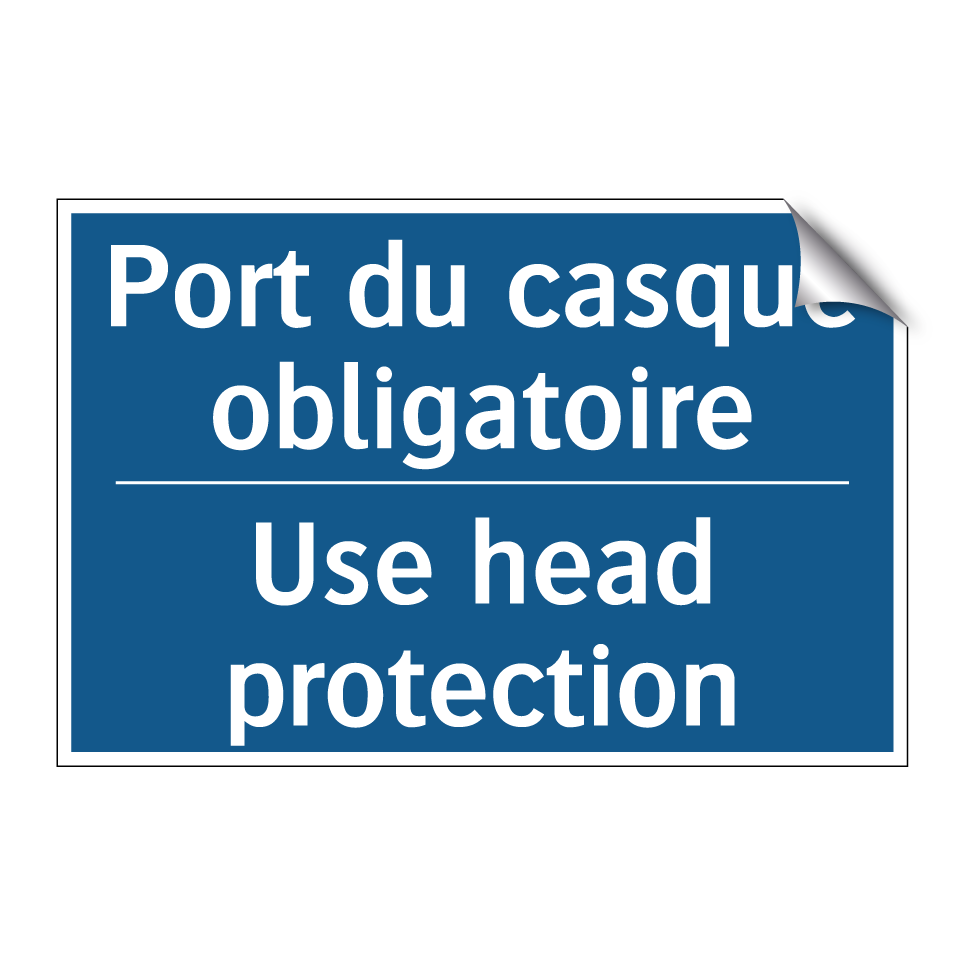 Port du casque obligatoire - Use head protection