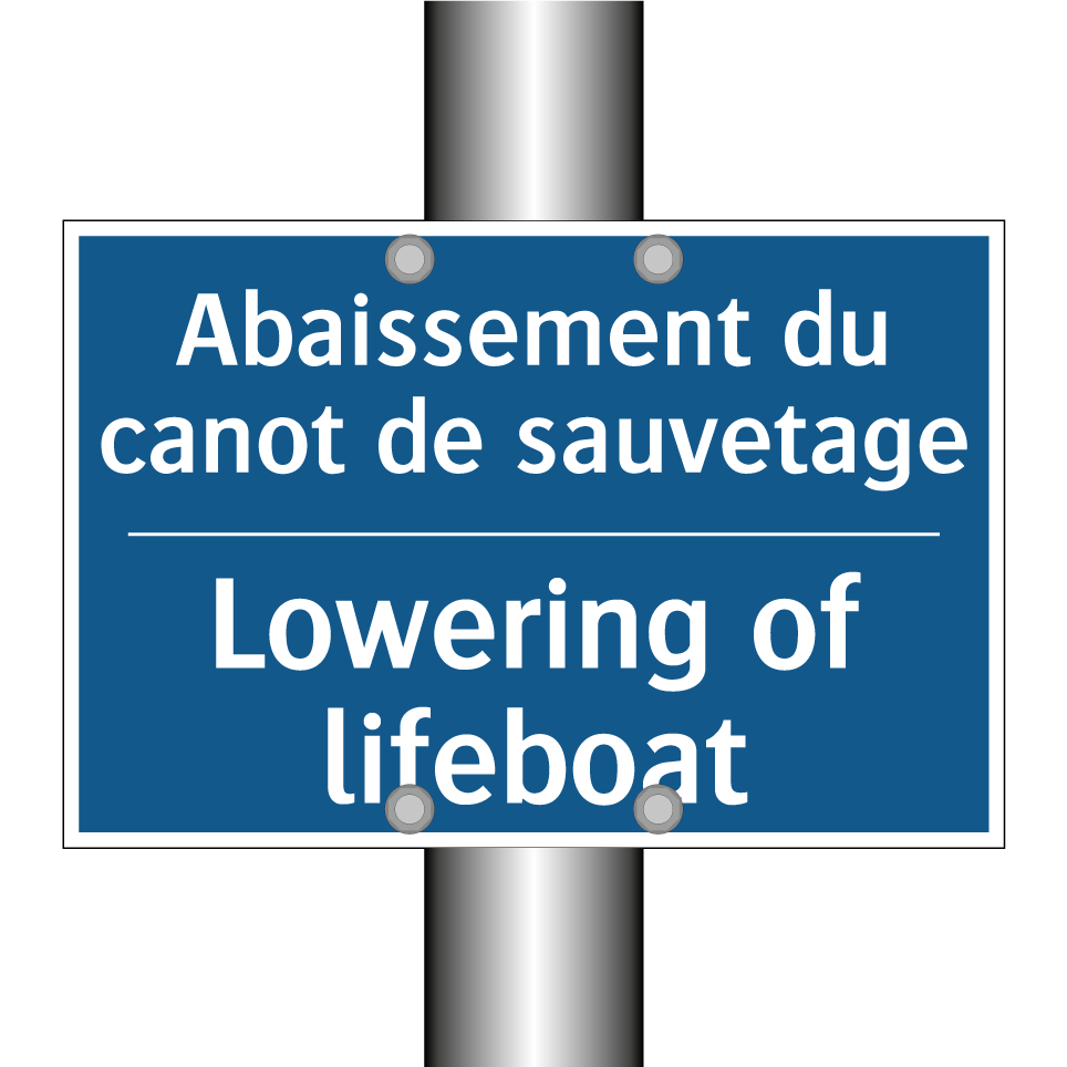 Abaissement du canot de sauvetage /.../ - Lowering of lifeboat