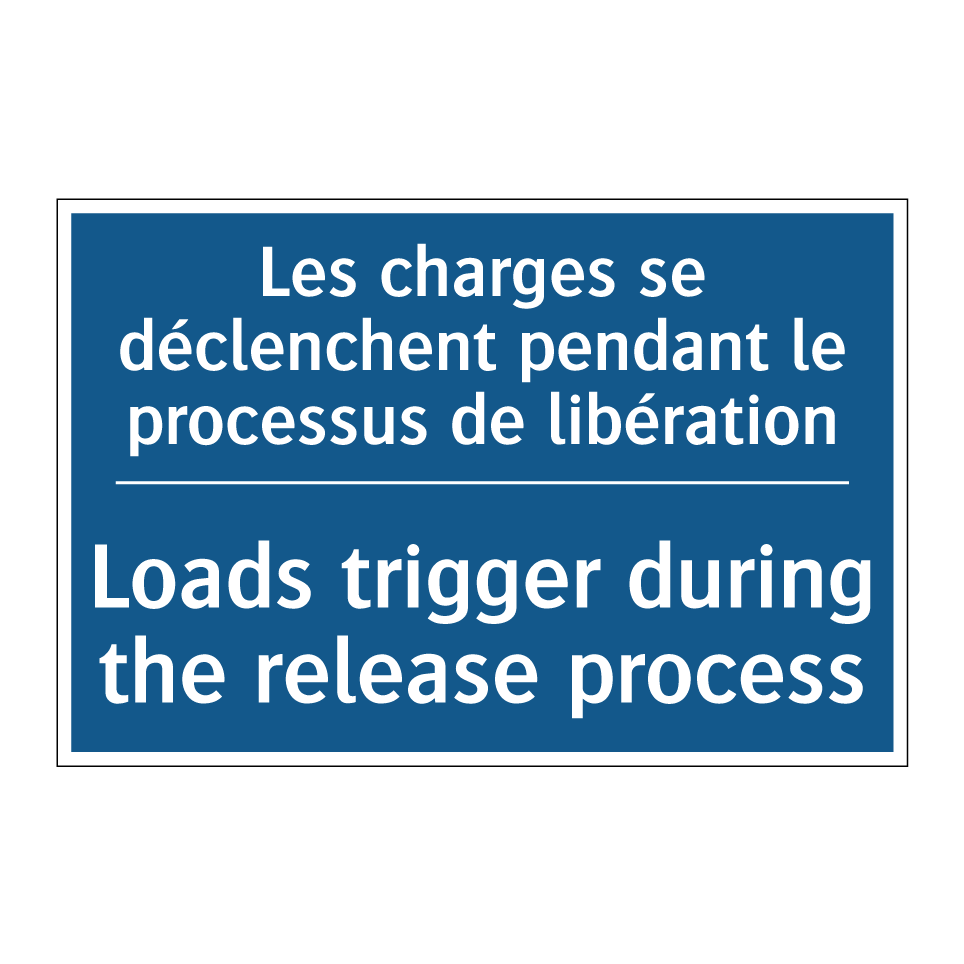 Les charges se déclenchent pendant  /.../ - Loads trigger during the release  /.../