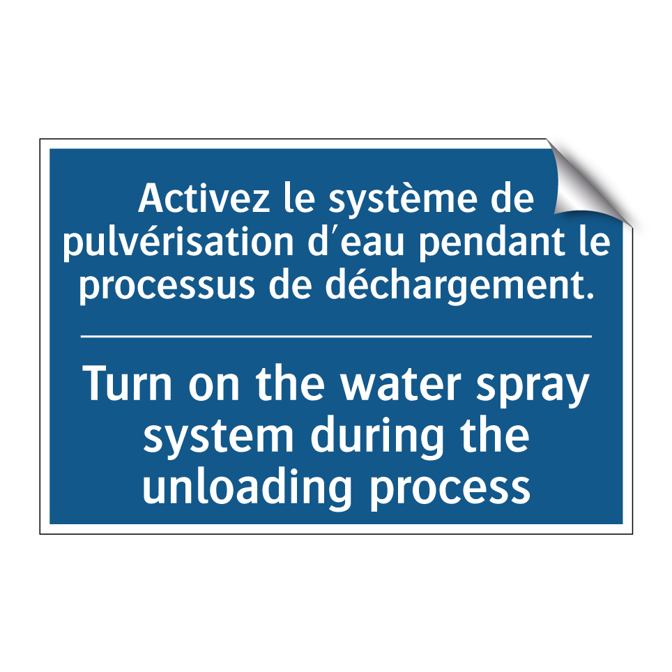 Activez le système de pulvérisation  /.../ - Turn on the water spray system  /.../