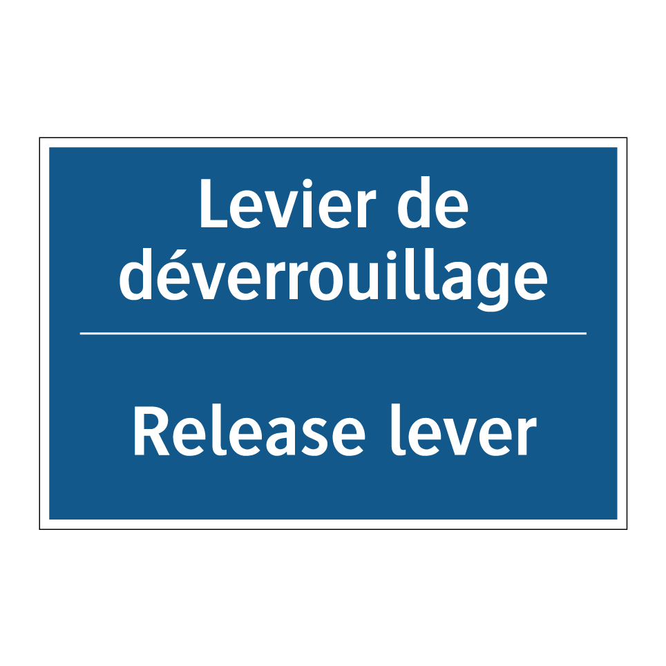 Levier de déverrouillage - Release lever