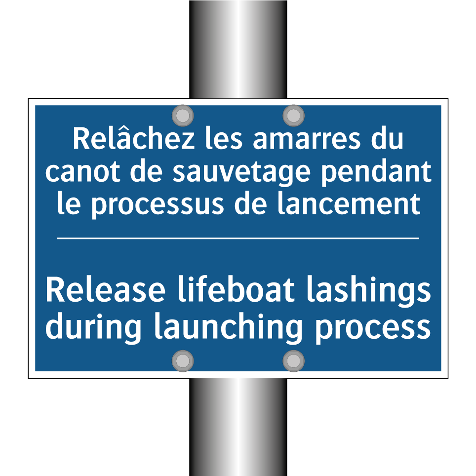 Relâchez les amarres du canot  /.../ - Release lifeboat lashings during  /.../
