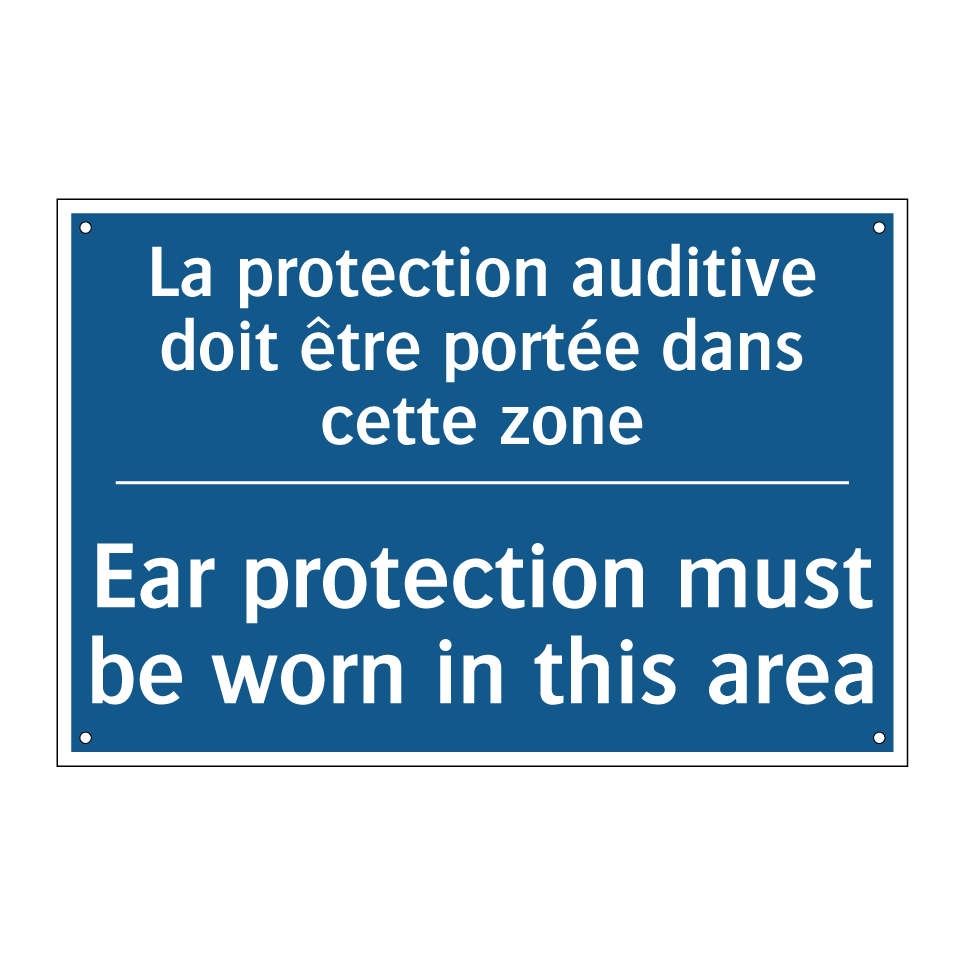 La protection auditive doit être  /.../ - Ear protection must be worn in  /.../