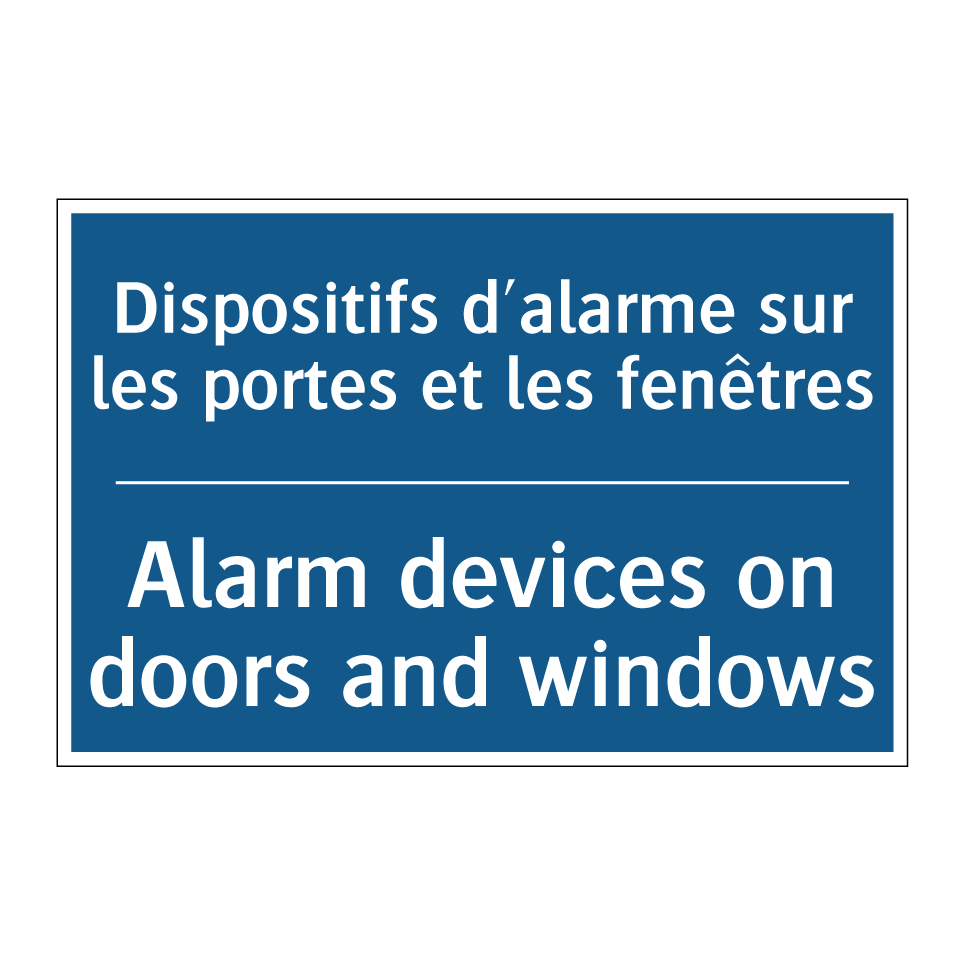 Dispositifs d'alarme sur les portes  /.../ - Alarm devices on doors and windows /.../