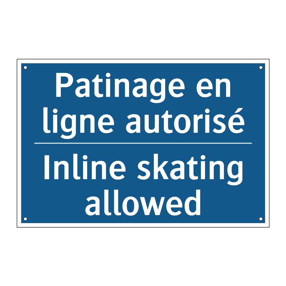 Patinage en ligne autorisé - Inline skating allowed