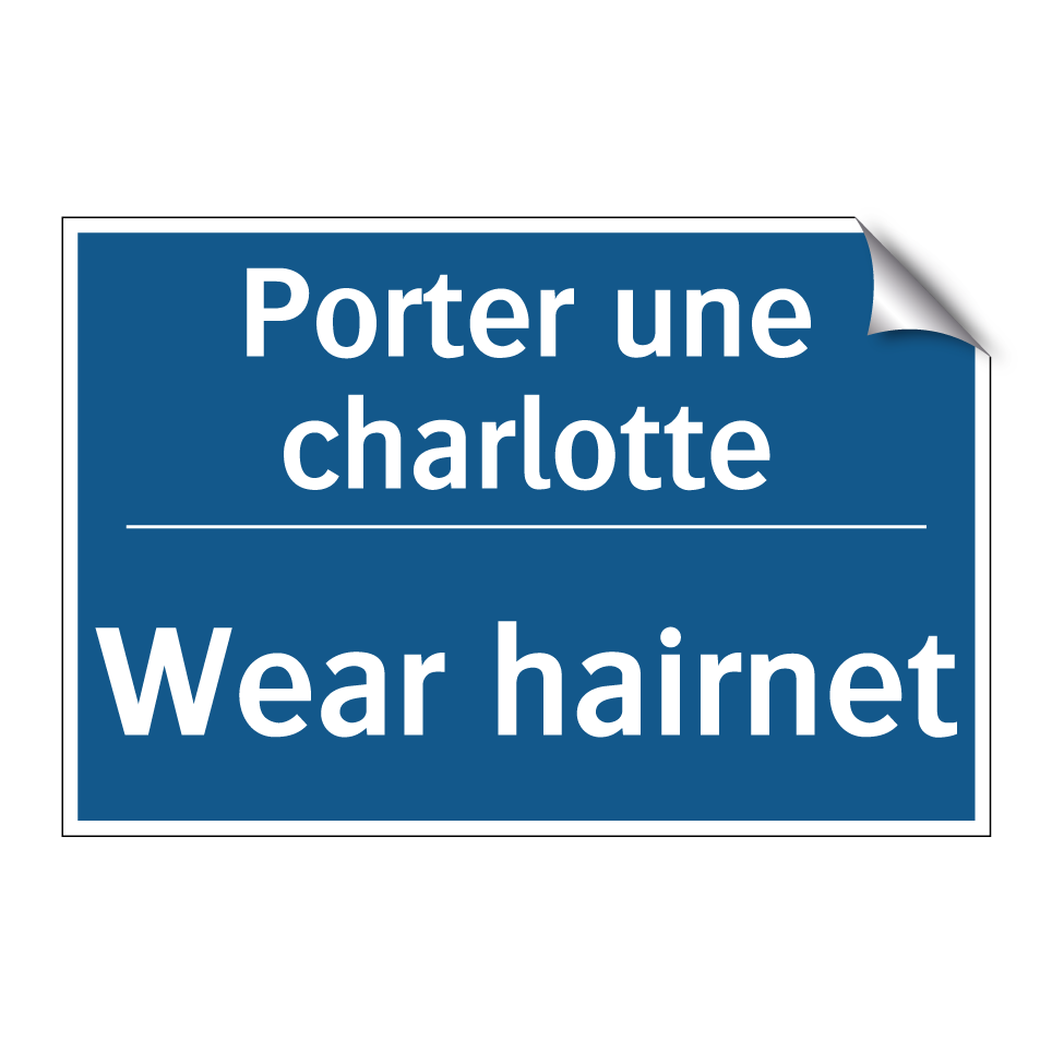Porter une charlotte - Wear hairnet