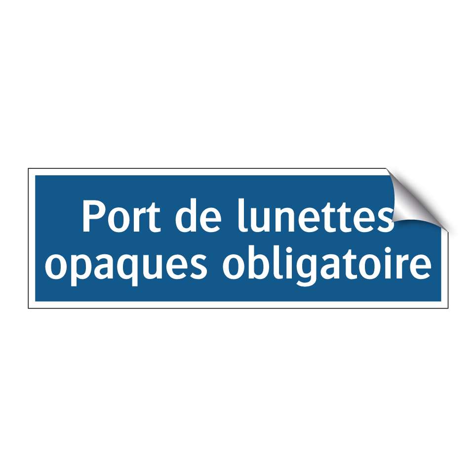 Port de lunettes opaques obligatoire