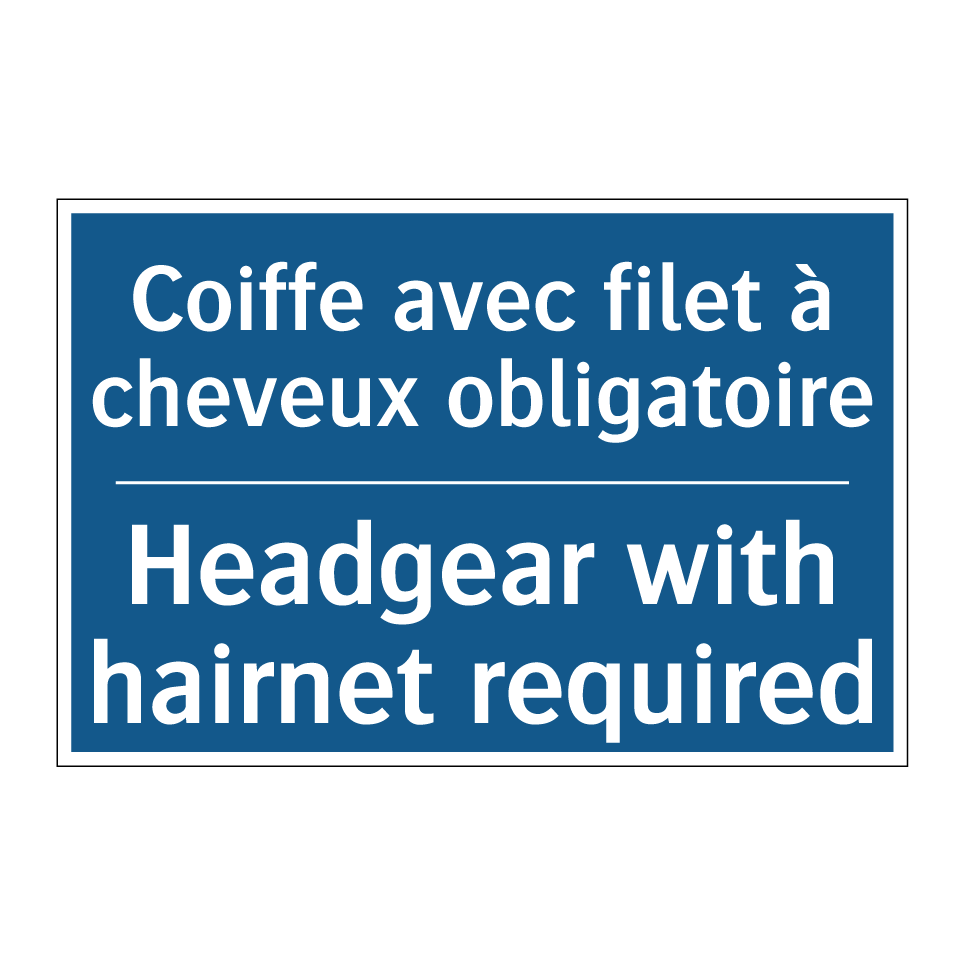 Coiffe avec filet à cheveux obligatoire /.../ - Headgear with hairnet required