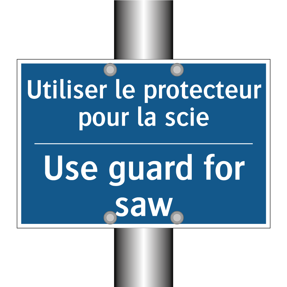 Utiliser le protecteur pour la  /.../ - Use guard for saw