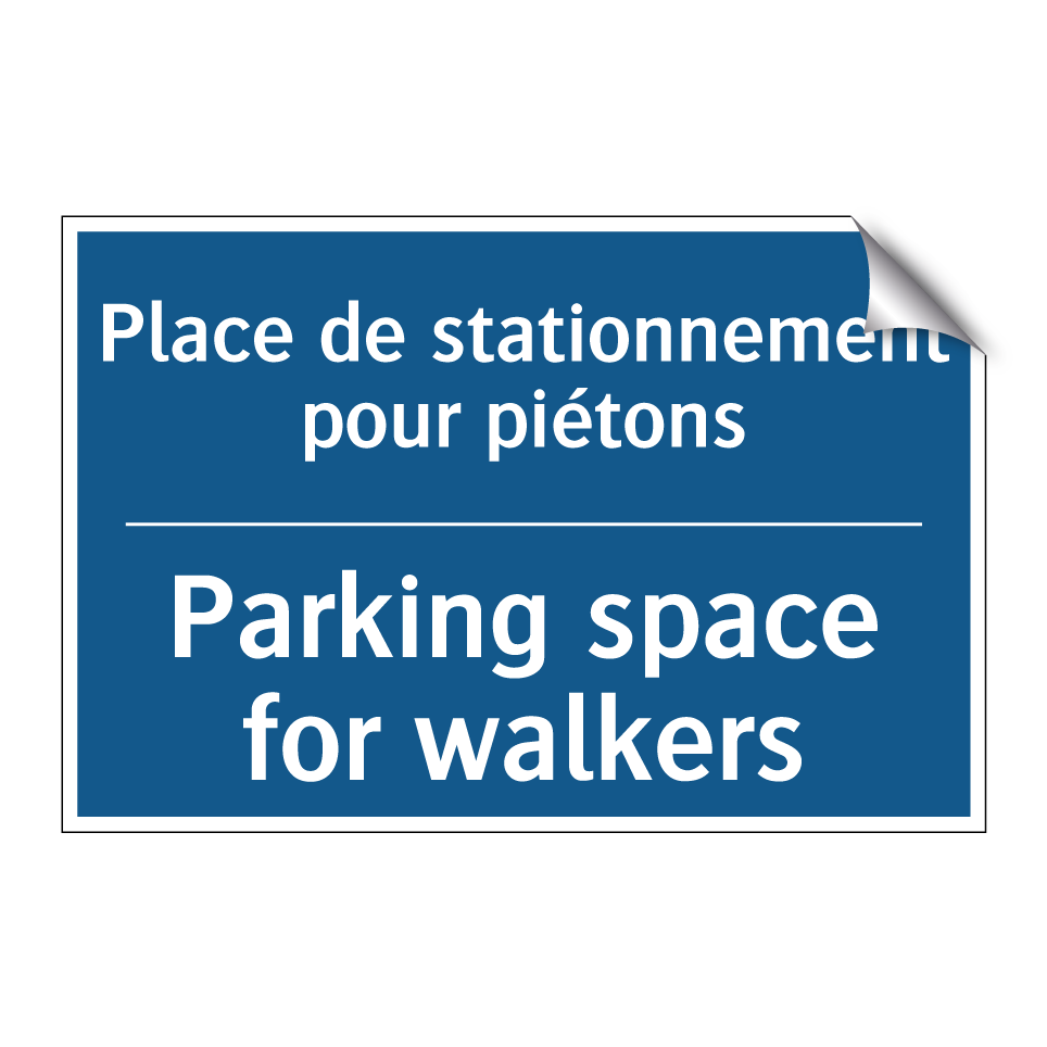 Place de stationnement pour piétons /.../ - Parking space for walkers