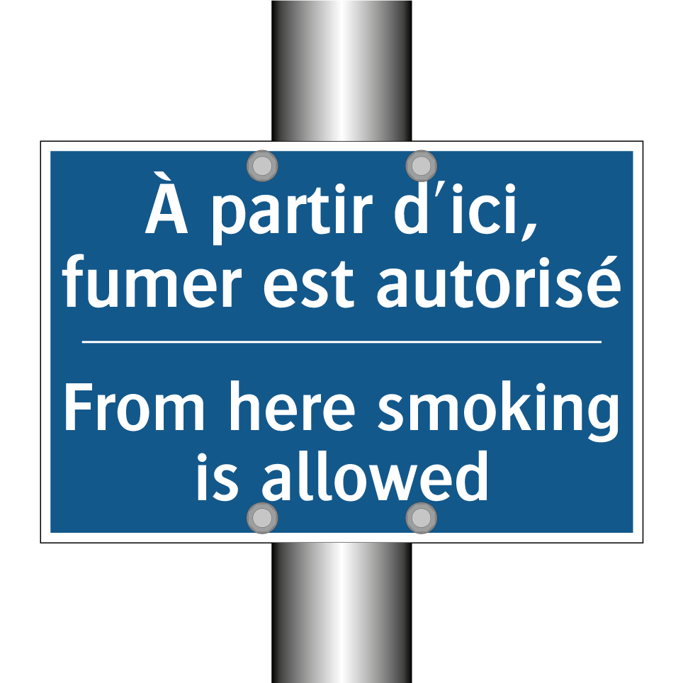À partir d'ici, fumer est autorisé /.../ - From here smoking is allowed