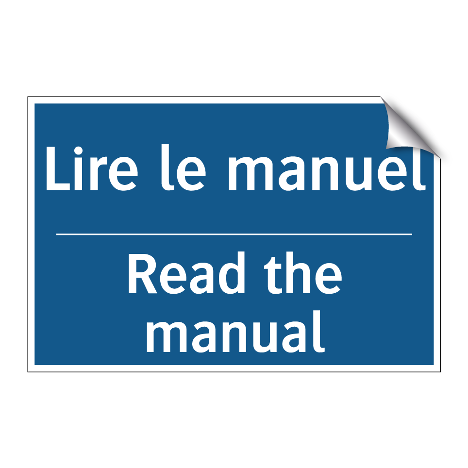 Lire le manuel - Read the manual