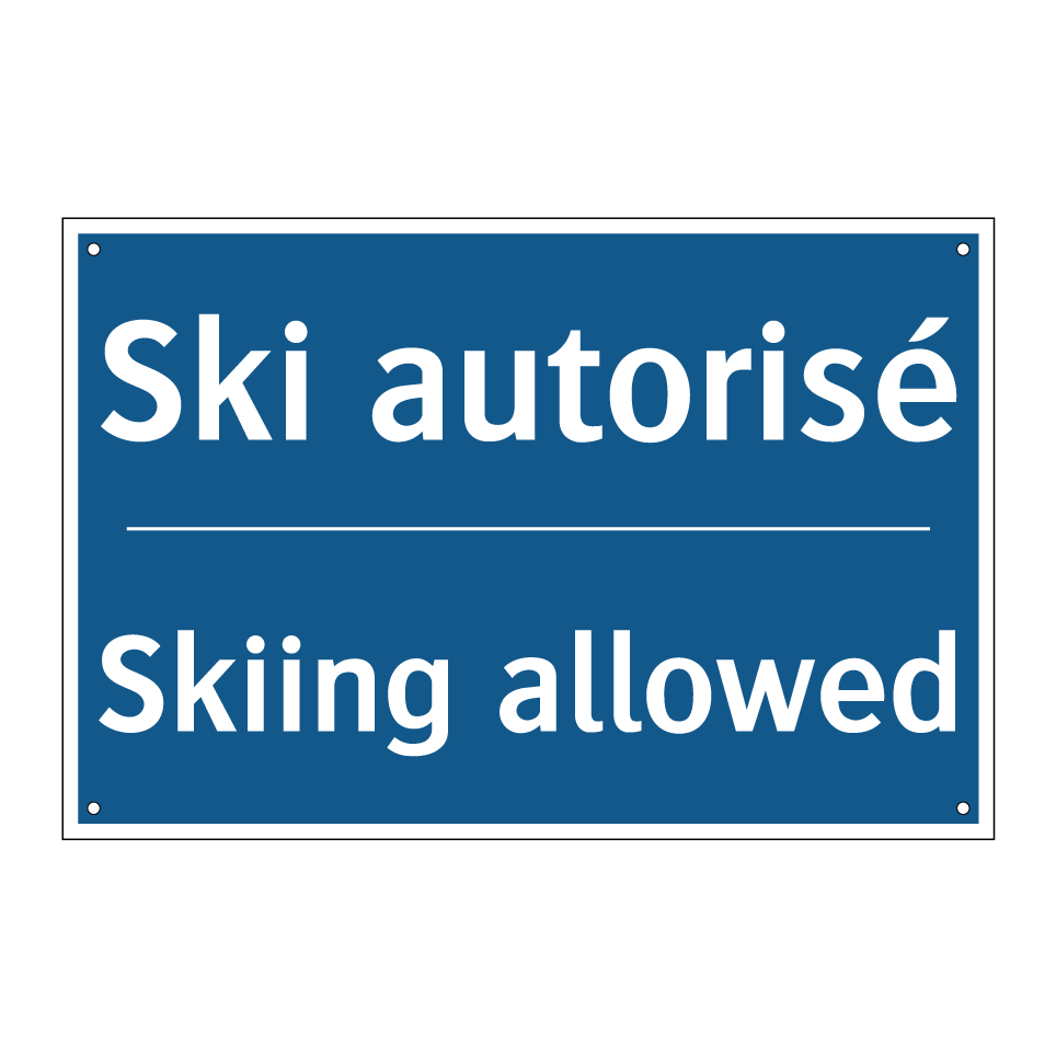 Ski autorisé - Skiing allowed