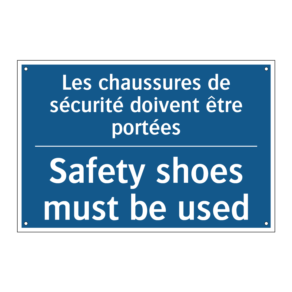 Les chaussures de sécurité doivent  /.../ - Safety shoes must be used