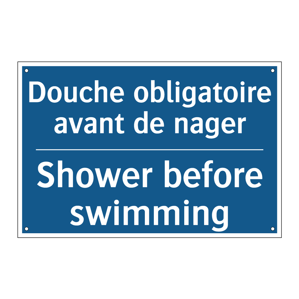 Douche obligatoire avant de nager /.../ - Shower before swimming