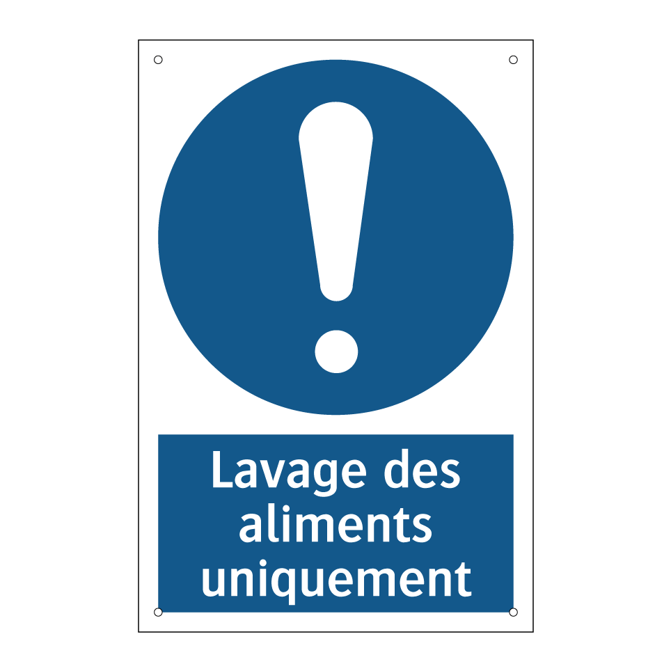 Lavage des aliments uniquement