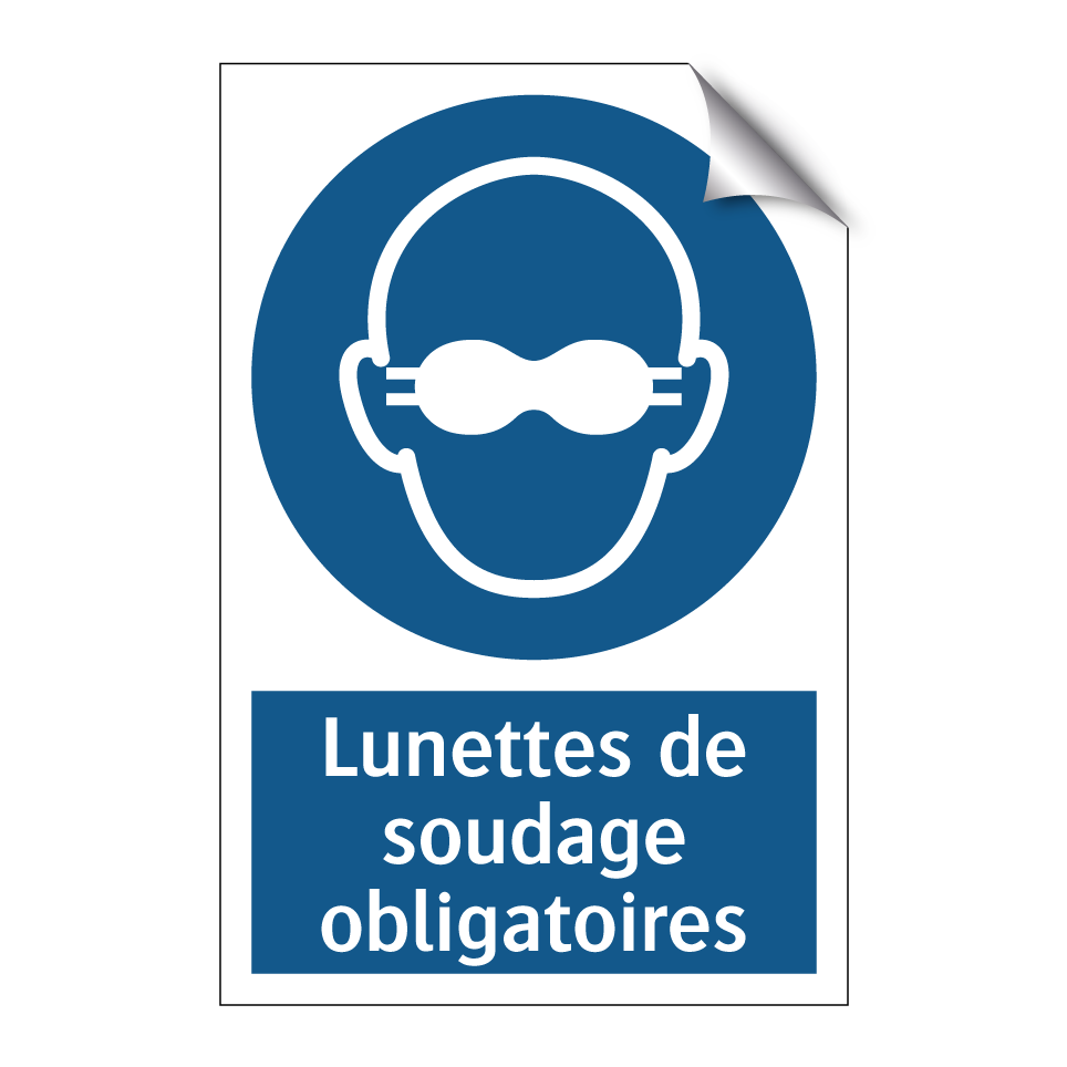 Lunettes de soudage obligatoires