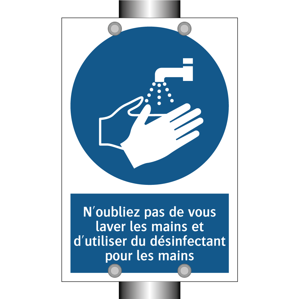 N'oubliez pas de vous laver les mains et d'utiliser du désinfectant pour les mains