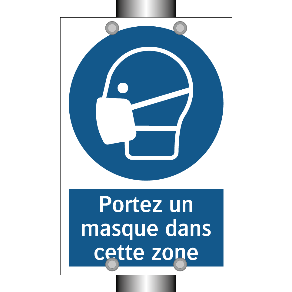 Portez un masque dans cette zone