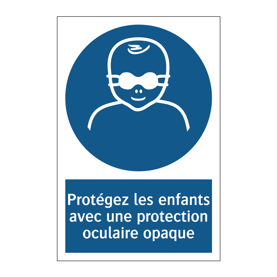 Protégez les enfants avec une protection oculaire opaque