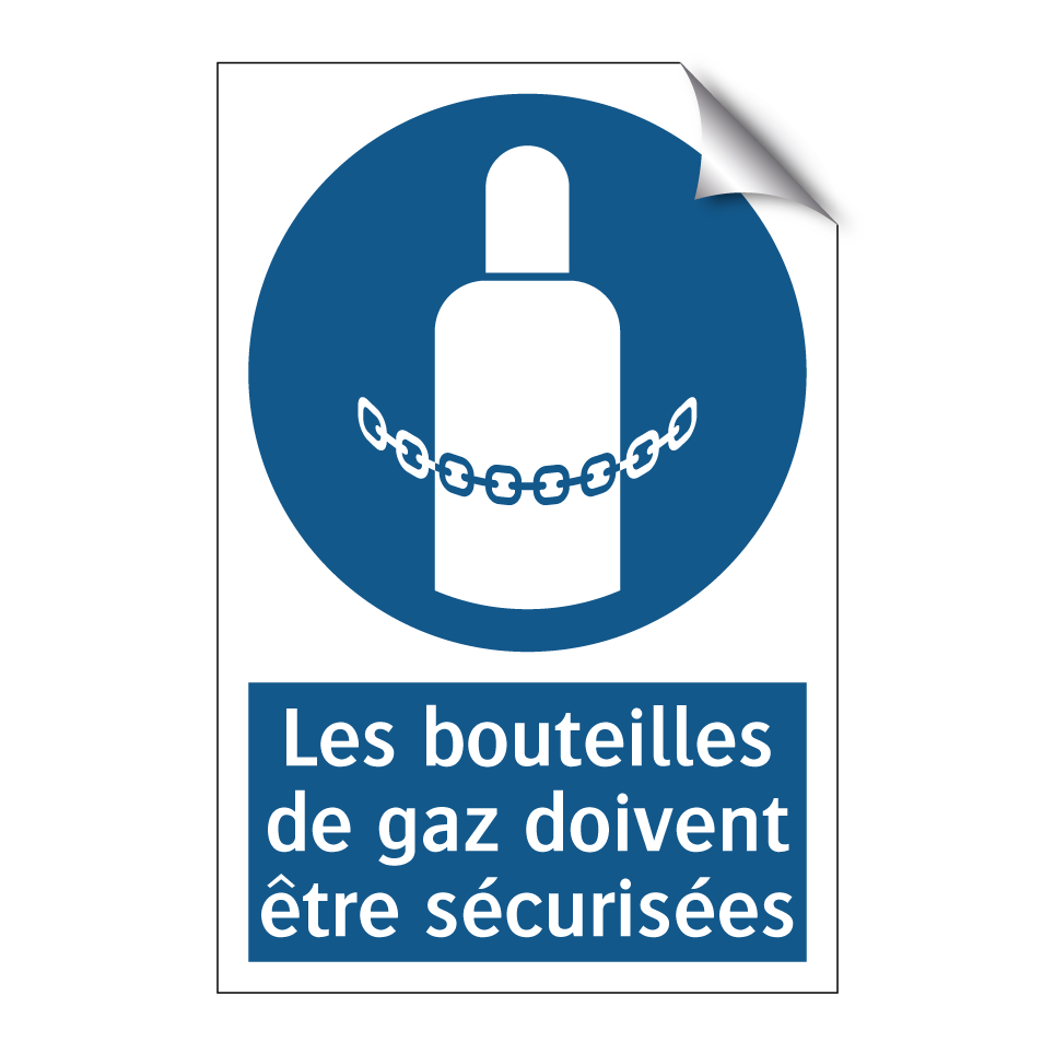 Les bouteilles de gaz doivent être sécurisées