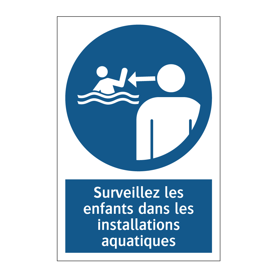 Surveillez les enfants dans les installations aquatiques