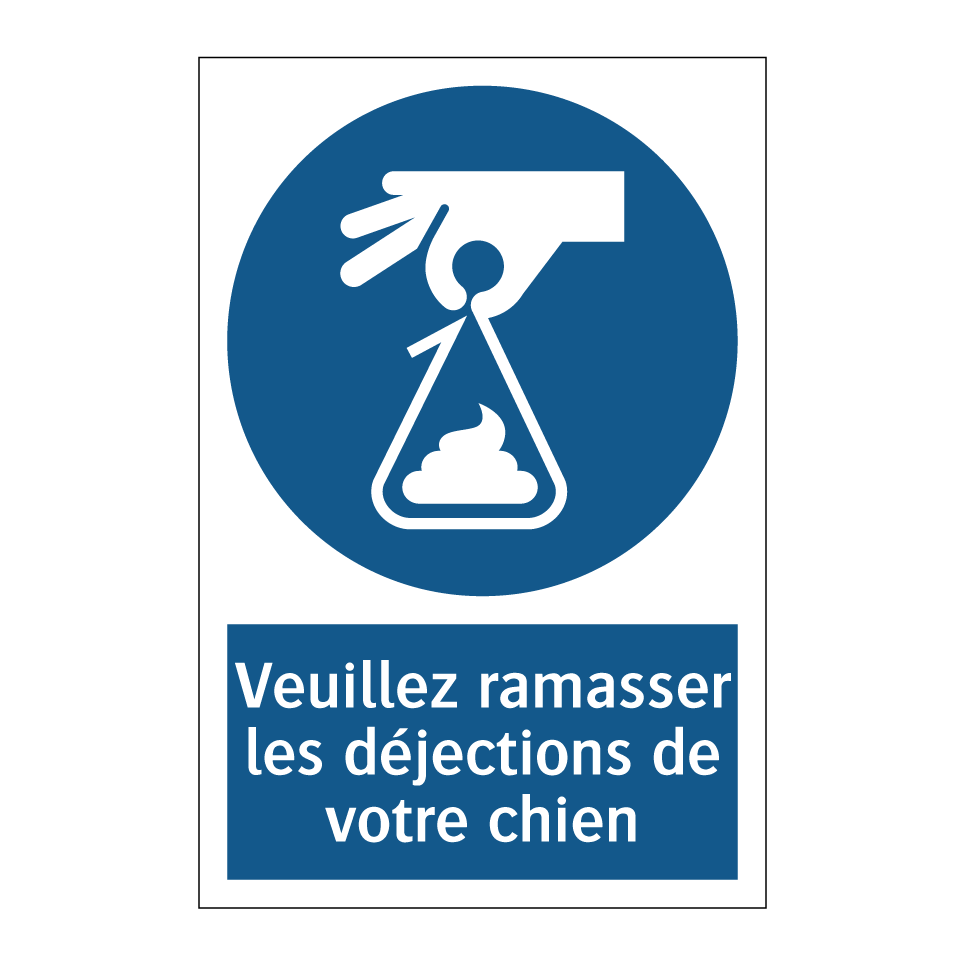 Veuillez ramasser les déjections de votre chien