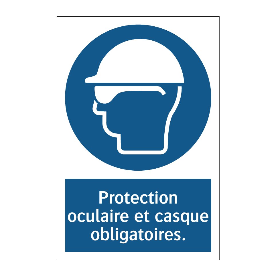 Protection oculaire et casque obligatoires.