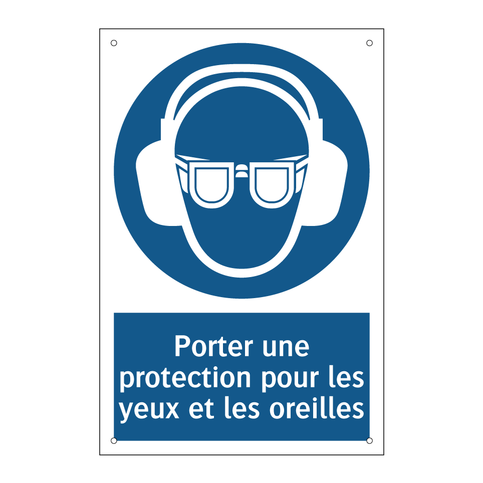 Porter une protection pour les yeux et les oreilles