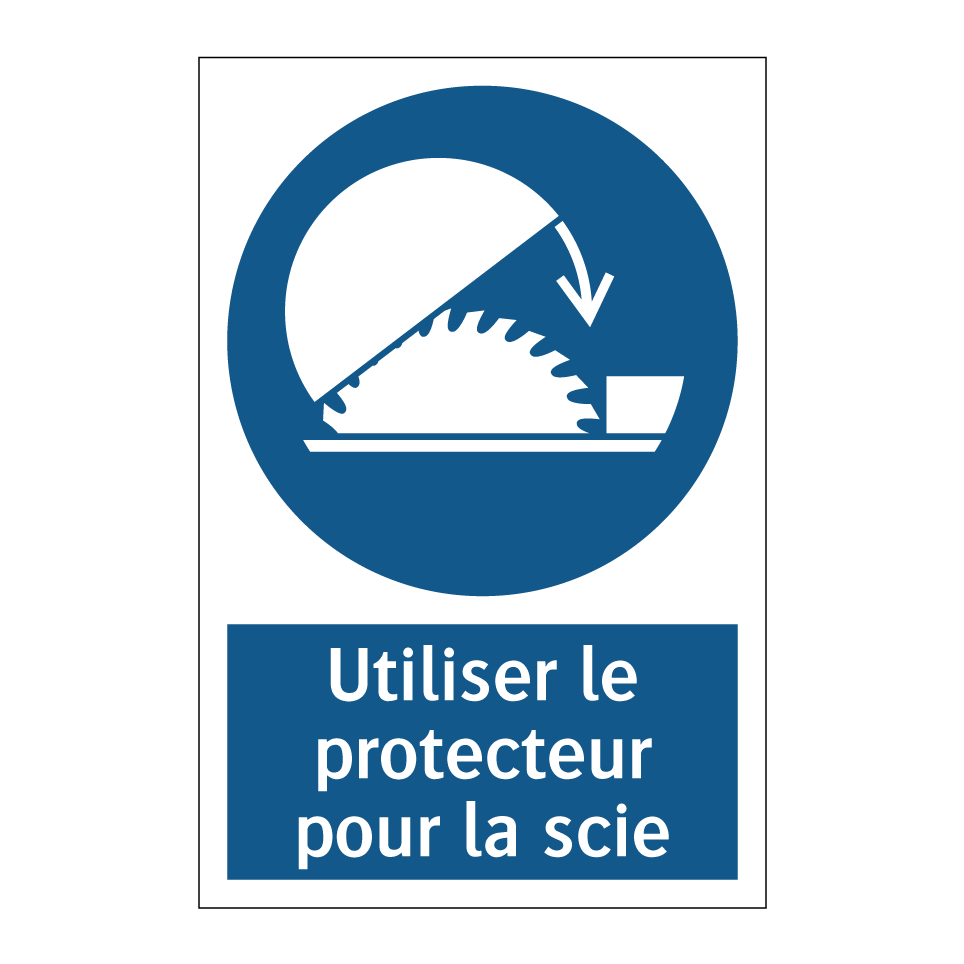 Utiliser le protecteur pour la scie