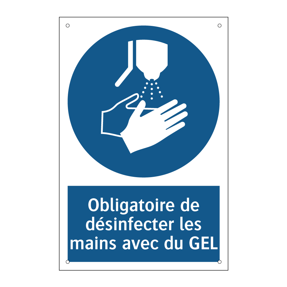 Obligatoire de désinfecter les mains avec du GEL