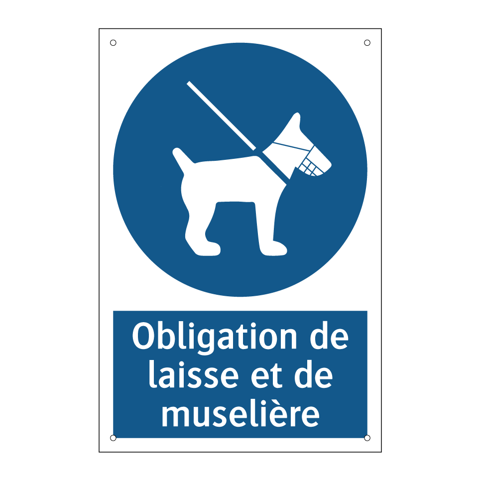 Obligation de laisse et de muselière