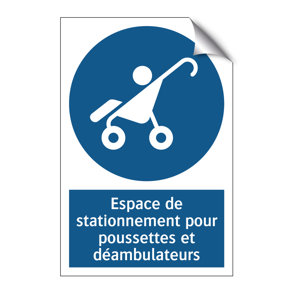 Espace de stationnement pour poussettes et déambulateurs