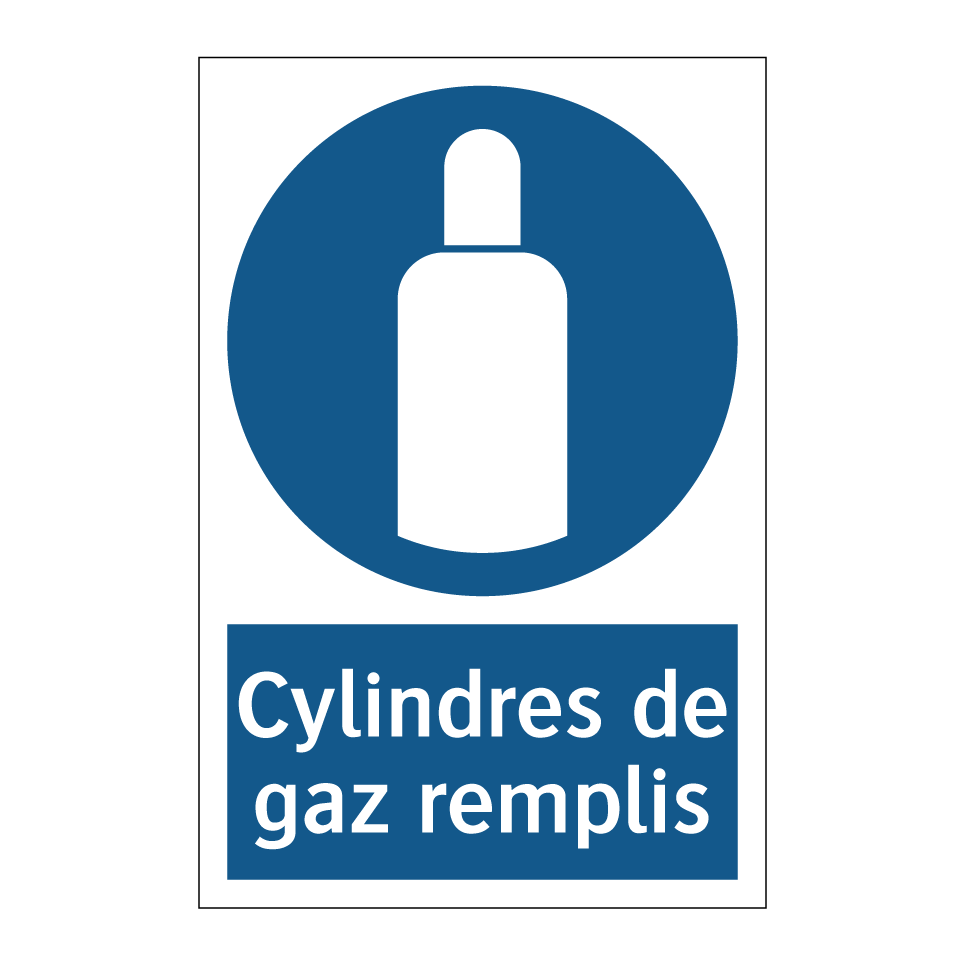 Cylindres de gaz remplis