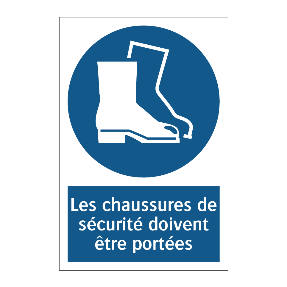 Les chaussures de sécurité doivent être portées