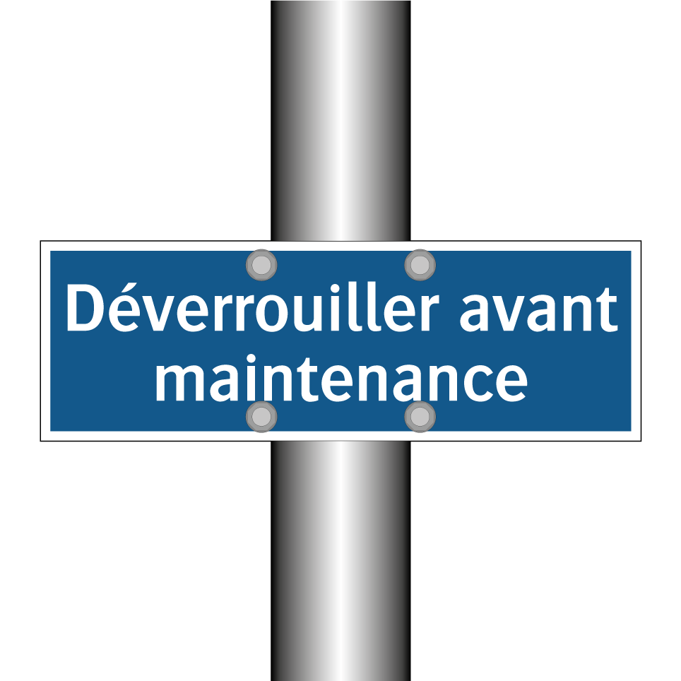 Déverrouiller avant maintenance