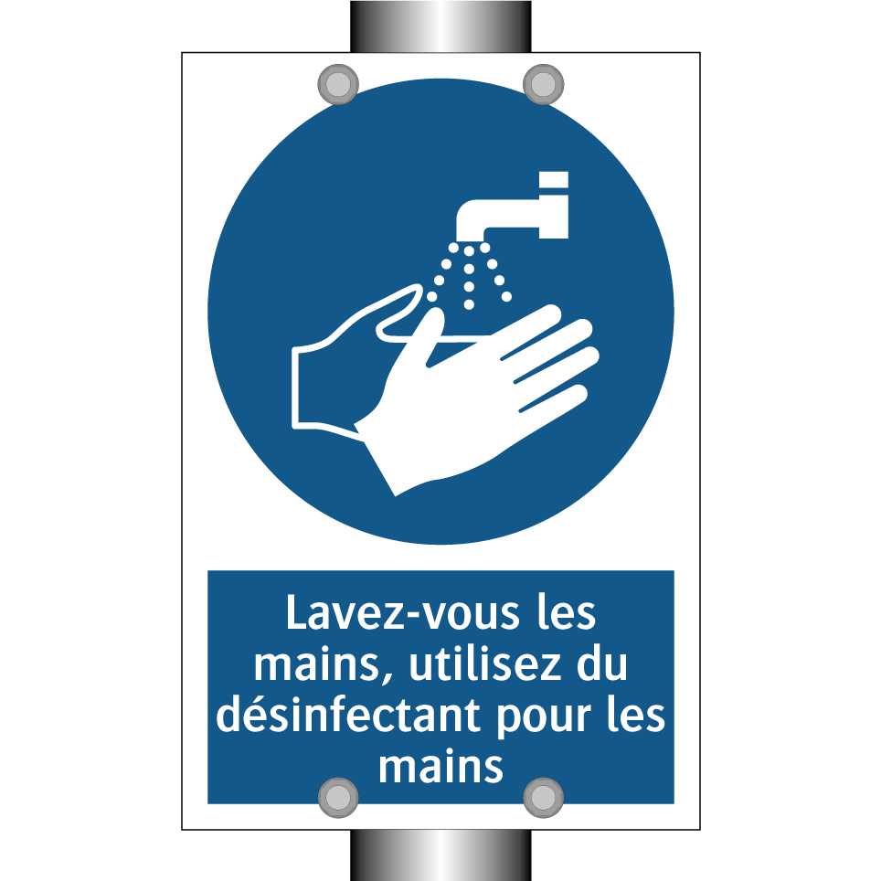 Lavez-vous les mains, utilisez du désinfectant pour les mains